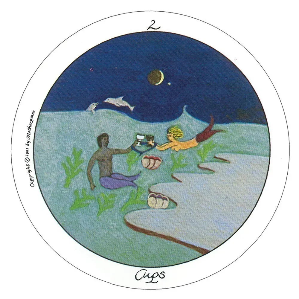 Mini Motherpeace Round Tarot Deck & Book Set